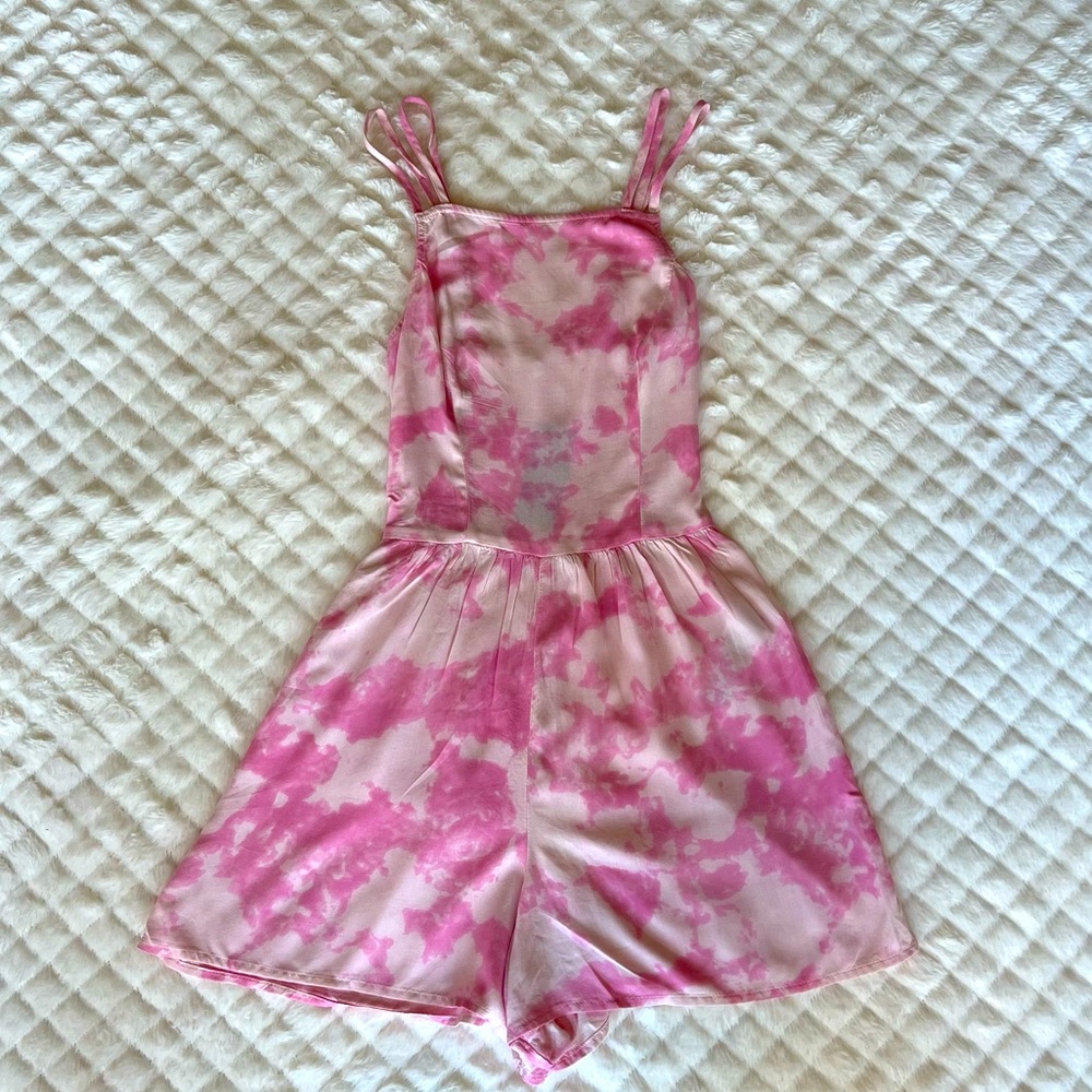 Hollister Pink Tie-Dye Romper